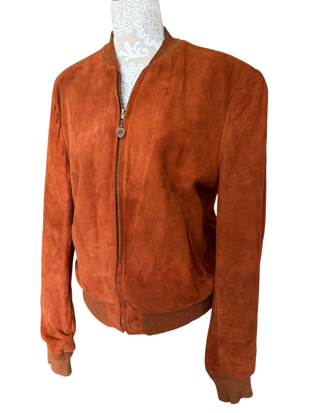 Vintage leather varsity jacket